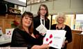 BOOK launch . . .(from left) Maggie Hurley, Howard Foster and Margaret Lever