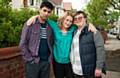 LEON Harrop (right) with Moving On co-stars Antonio Aakeel and Rosie Cavaliero.