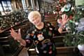 Oldham Parish Church Christmas Tree Festival. Church Warden and Organiser Marlene Armitage.
