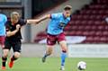 GOAL-LINE SAVIOUR . . . Scunthorpe United's Connor Townsend made a vital clearance against Coventry City