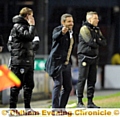 ATHLETIC manager David Dunn gets his point across during Saturday’s defeat at the hands of Millwall. 