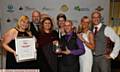 Pride in Oldham Awards 2016, at Queen Elizabeth Hall. Pic shows Health Worker Award winners, OCL Health and Physical Activity team with presenter Laura Tomlinson (3rd from left).
