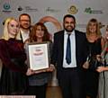 OLDHAM Young Carers with presenter Majid Hussain (centre)