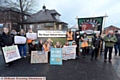 PICKET line . . . junior doctors and supporters outside the Royal Oldham Hospital