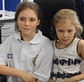 Sophia (9) and sister Isabelle (7) backed the video campaign.