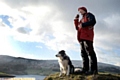 Ken Sloane with his dog Robbie from the Woodhead Team. 