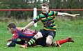 TRY TIME . . . Ryan North touches down for Oldham