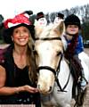 CAROLINE Platt, with her daughter, Savannah Platt, aged four, with her horse, Dan