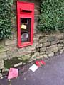 ONE of Greenfield's letter boxes was damaged and Christmas cards stolen. 