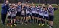 HAPPIER DAY . . . Saddleworth School Year Sevens are pictured after their win against St Peter's and Paul
