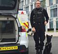 Police Dog Luther and handler PC Phil Monaghan