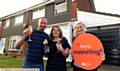 Pearson Solicitors making donations to a local charity for every property they deal with within the OL postcode boundary. Pic shows client Richard Morgan of Sandringham Way, Royton with Clare Taylor (Action Together), centre and Victoria Marshall (Pearson property solicitor), right.