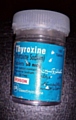 Could this small plastic bottle found on the man’s body be a link to his identity? The empty bottle carries a label printed in English and Arabic for Thyroxine Sodium, used to treat underactive thyroid conditions
