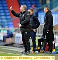 FULLY COMMITTED . . . Athletic manager John Sheridan is full of hope tht he will be giving his players the thumbs-up after tomorrow’s home match against Gillingham.