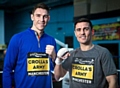 World Champion boxer Anthony Crolla (r) and boxing pal Callum Smith