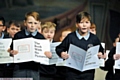 EXPRESSIVE: Thomas Marley (left) and Rhys Mellor, from Christ Church, Chadderton, performed “The Book With No Pictures.”. 