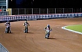 FALSE START: Riders take to the track at the National Speedway Stadium opening night before racing was abandoned. PICTURE: GRAEME VINE.
