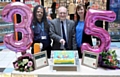 Centre Manager Mike Flanagan with Eric and Suzanne