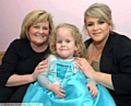 DISNEY dreams . . . Millie Moran with gran Vicky Shaw and mum Emma Clarke