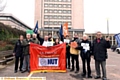 THE NUT picket line outside Oldham Civic Centre