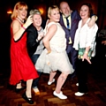 Enjoying a dance are (l-r) Angie Bradley, Angela Tate-Wright, Katherine Clift, Carl H Spiers and Karen Clift.