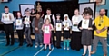 CONFIDENCE award . . . (from the left) nominees were Jason O’Keefe, Jane Vernon, Callum Wolstencroft, Abid Latif, Steven Hodson, Leah Hirons, Joshua Burlison, Alisha Ahmed, Anne-Marie Jones and Kelsie Leatherbarrow. They are pictured with Dave Lowe (Mahdlo)
