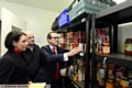 Shadow Secretary of State for Work and Pensions Owen Smith and Debbie Abrahams discuss Universal Credit at Oldham Foodbank. Also pictured is Foodbank’s Andrew Barr