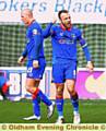 Fleetwood 1 Latics 1 - Liam Kelly celebrates Oldham's goal