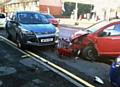 Road accident on Oldham Road, Royton.