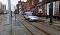 OFF track . . . this Citroen was spotted driving down Union Street on a ‘trams only’ section