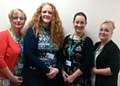 CANCER care . . . Donna Dawson, Suzanne Dyer, Tracy Kelly and Jade Hughes