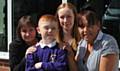 GRANDMA Marie Dunlea, Dylan Fitton, Stonelleigh Academy Form Teacher Tracey Edgington, and Sonia Wild (PTA Chairman) ahead of tomorrow’s fund-raising event.