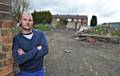 DANGER warning . . . resident John Badby complaining about land on Cardwell Street where fly-tipping has become a major problem
