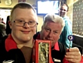 BULLSEYE . . . Scott with Target Stockport Darts Academy coach Paul McDonagh