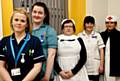 ON parade... (from the left) Louise Lewis, senior sister at North Manchester; Jess Pollard, healthcare cadet at North Manchester; Phyll Atkinson, RCN steward and theatre practitioner at North Manchester dressed as Florence Nightingale; Gillian Heath, third-year student and Billie Barratt, (second year) in 1940s uniform.