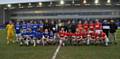 Star Studded - the teams line up before the game