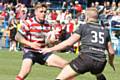 Gary Middlehurst . . . marked landmark appearance with a try.