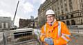 A new stop platform is put into place at St Peter's Square Metrolink

Peter Cushing , Metrolink director