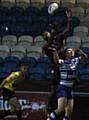 LEAP OF FAITH
Jamel Chisholm leaps to score Oldham only try of the night.