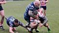 DIVING IN . . . Kenny Hughes crashes over the Featherstone line. PICTURES by PAUL STERRITT