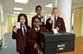 BOXING clever . . . .Hathershaw College pupils Arisha Imran, Khushi Patel, Syed Gillani and Thomas Hidderley cast their votes
