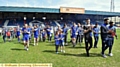 Players and staff showing their appreciation to the Latics fans