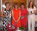 PRIZE TIME . . . lady vice-captain's day at Werneth GC. Pictured are Christine Moon (left), lady vice-captain Gail Rowbotham, Pauline Day and Glynis Joyce