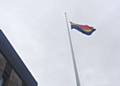 Oldham Council rainbow flag at half-mast following Orlando nightclub massacre