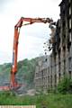 Bailey Mill being demolished after yesterday's fire.