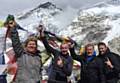 MARATHON team . . . Steve Watts (second left) with sister-in-law Carla (left), brother Peter and son Matthew 