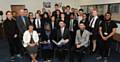 Local M.P. Jim McMahon talking to School Council and Sixth formers at North Chadderton School



FRont L to R Joy Clarke Head, Head Girl Saadiqah Begum, Jim McMahon, and Head Boy Callum Needham