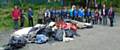 YEAR 4 pupils ready for action as the Coppice Academy clean-up gets into full swing.