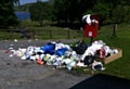 LITTER . . . at Dovestone Reservoir in a picture taken by the RSPB