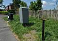 MISSING: The postbox stand in High Crompton, minus the Royal Mail box